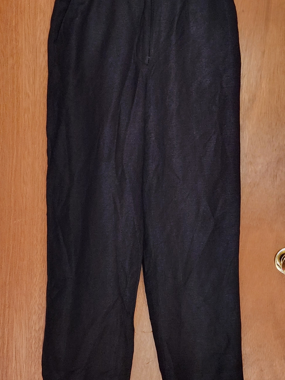 David N Women's Black Linen  Dress Pants - Tailored Straight Leg Size 6